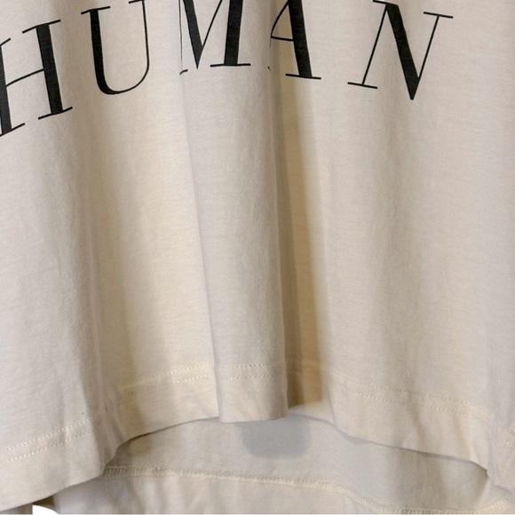 Everlane 100% Human‎ Graphic Way-Short Organic Cotton Tee Cropped NWT L Gorpcore - Picture 3 of 11